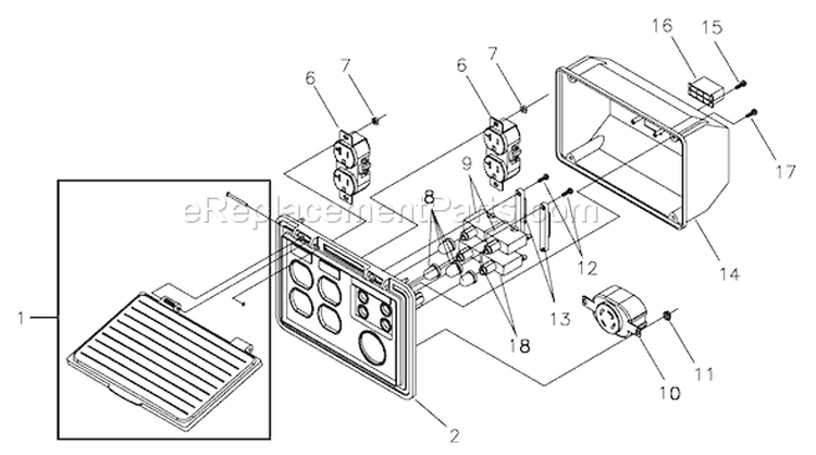 Page B Diagram and Parts List for 030211-0  Briggs and Stratton Generator